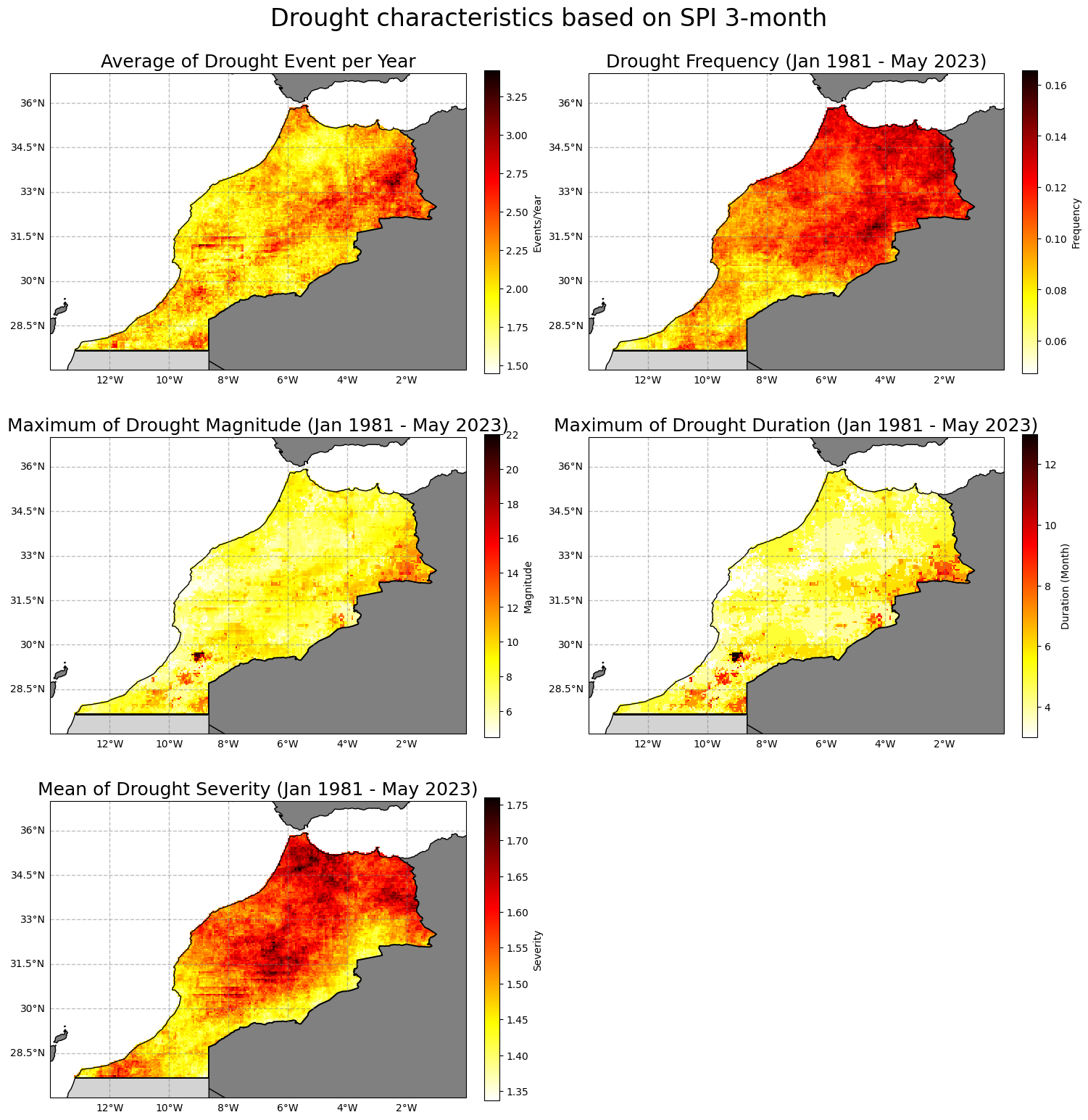 Drought statistics mapped across Morocco