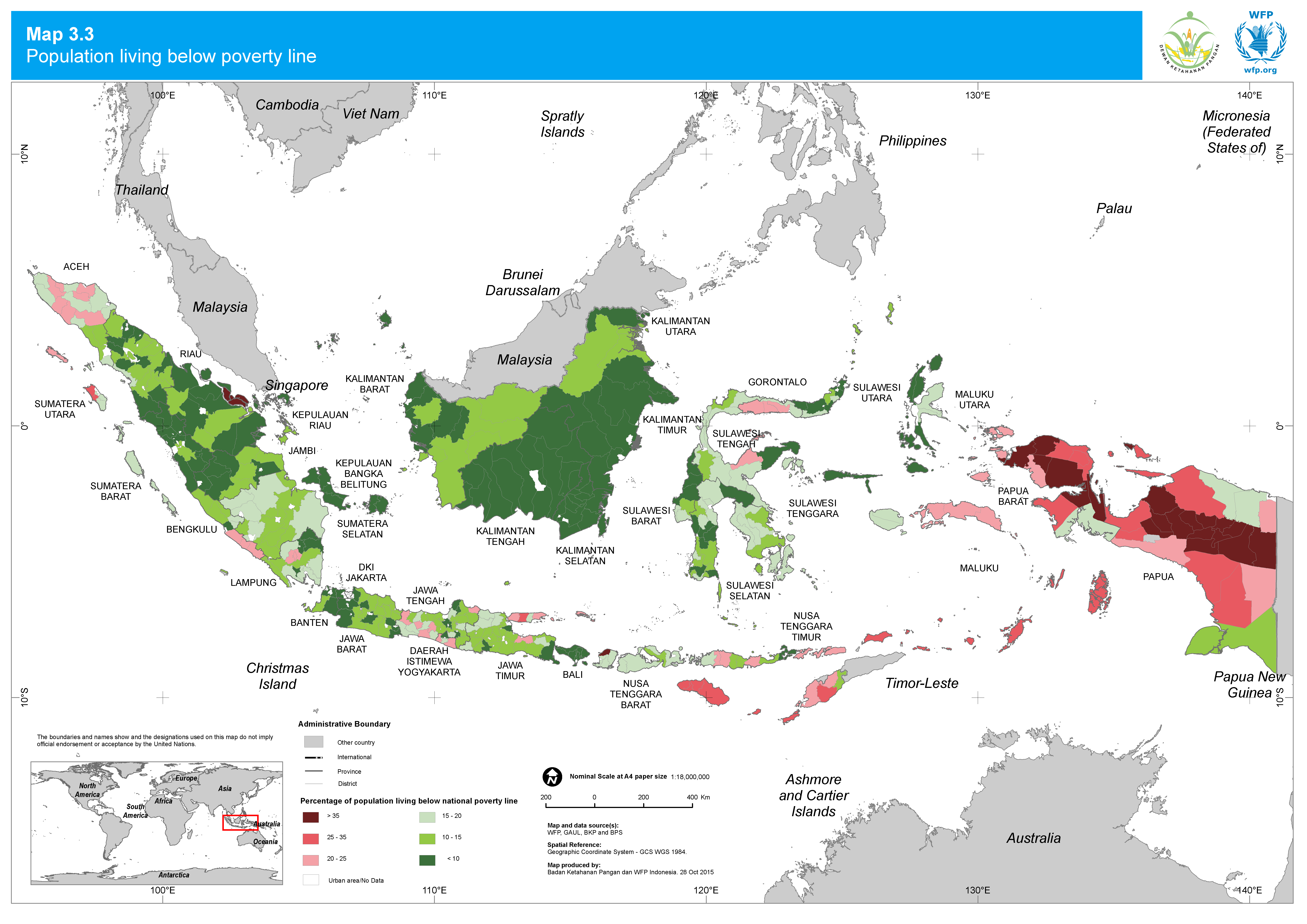 2015. WFP. Food Security and Vulnerability Atlas: Poverty. ArcGIS 10.2.2
