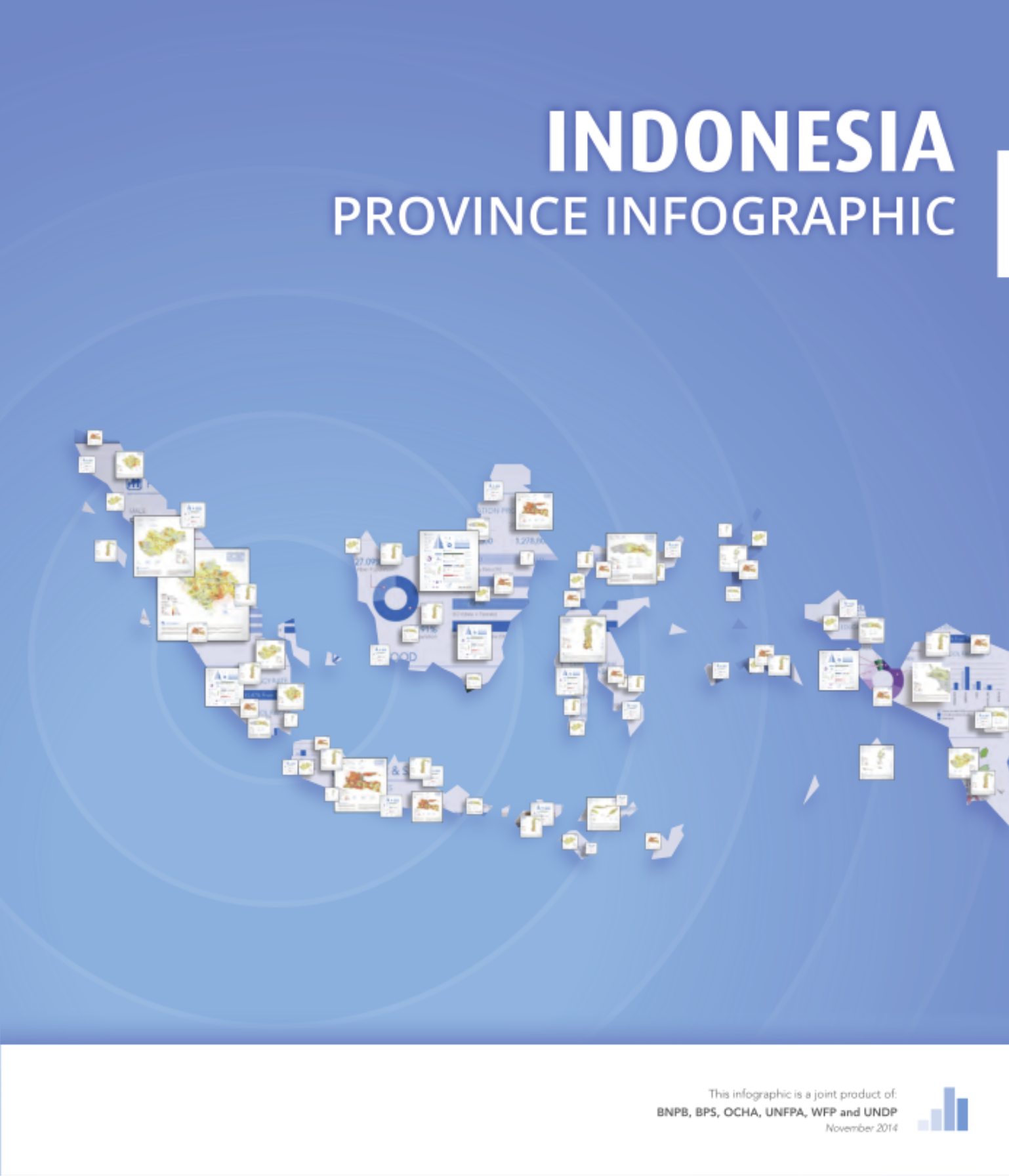 The book is a joint product of BNPB, BPS, OCHA, UNFPA, WFP and UNDP, published November 2014